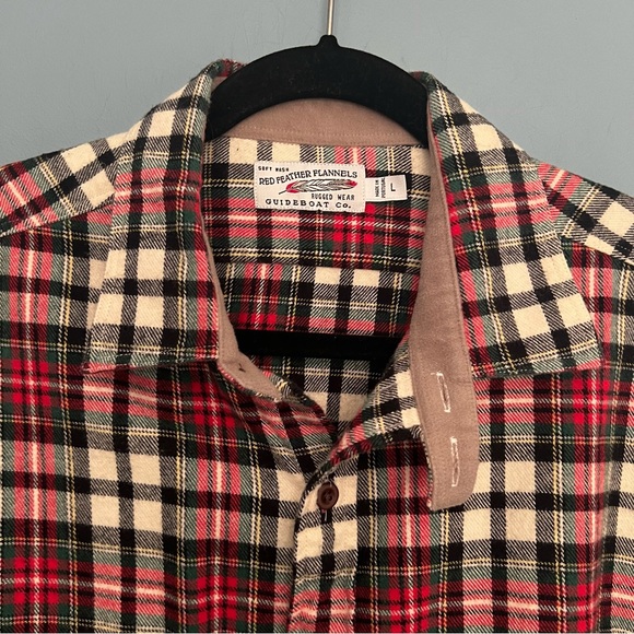 Guideboat Co. Red Feather Flannels Rugged Wear Soft Wash Plaid Flannel Large - Picture 3 of 4